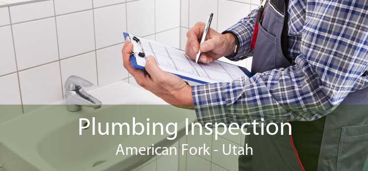 Plumbing Inspection American Fork - Utah