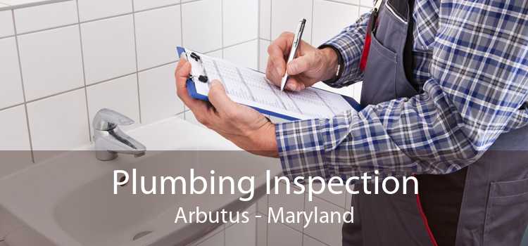 Plumbing Inspection Arbutus - Maryland