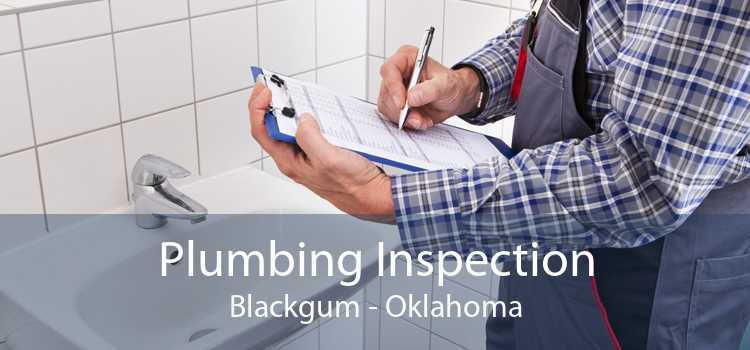 Plumbing Inspection Blackgum - Oklahoma