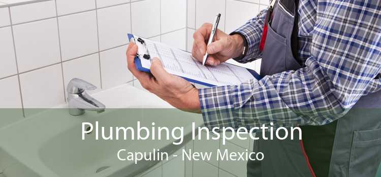 Plumbing Inspection Capulin - New Mexico