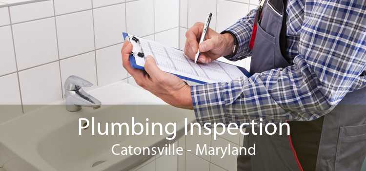 Plumbing Inspection Catonsville - Maryland