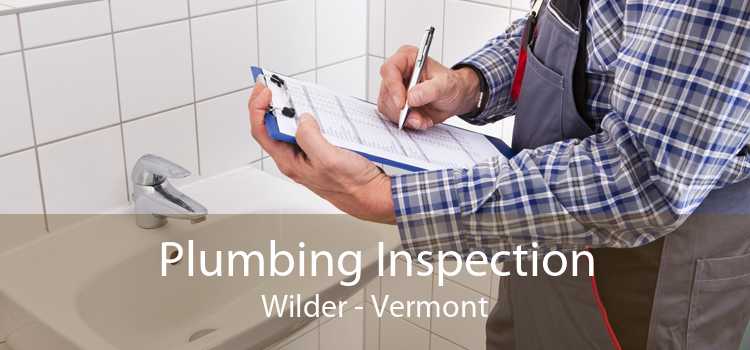 Plumbing Inspection Wilder - Vermont
